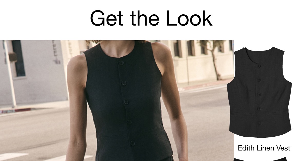 Shop Edith Linen Vest