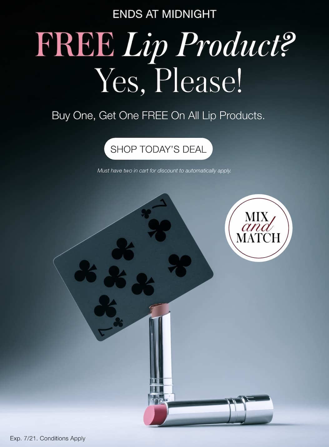 Today Only: Buy One, Get One FREE All Lip Products