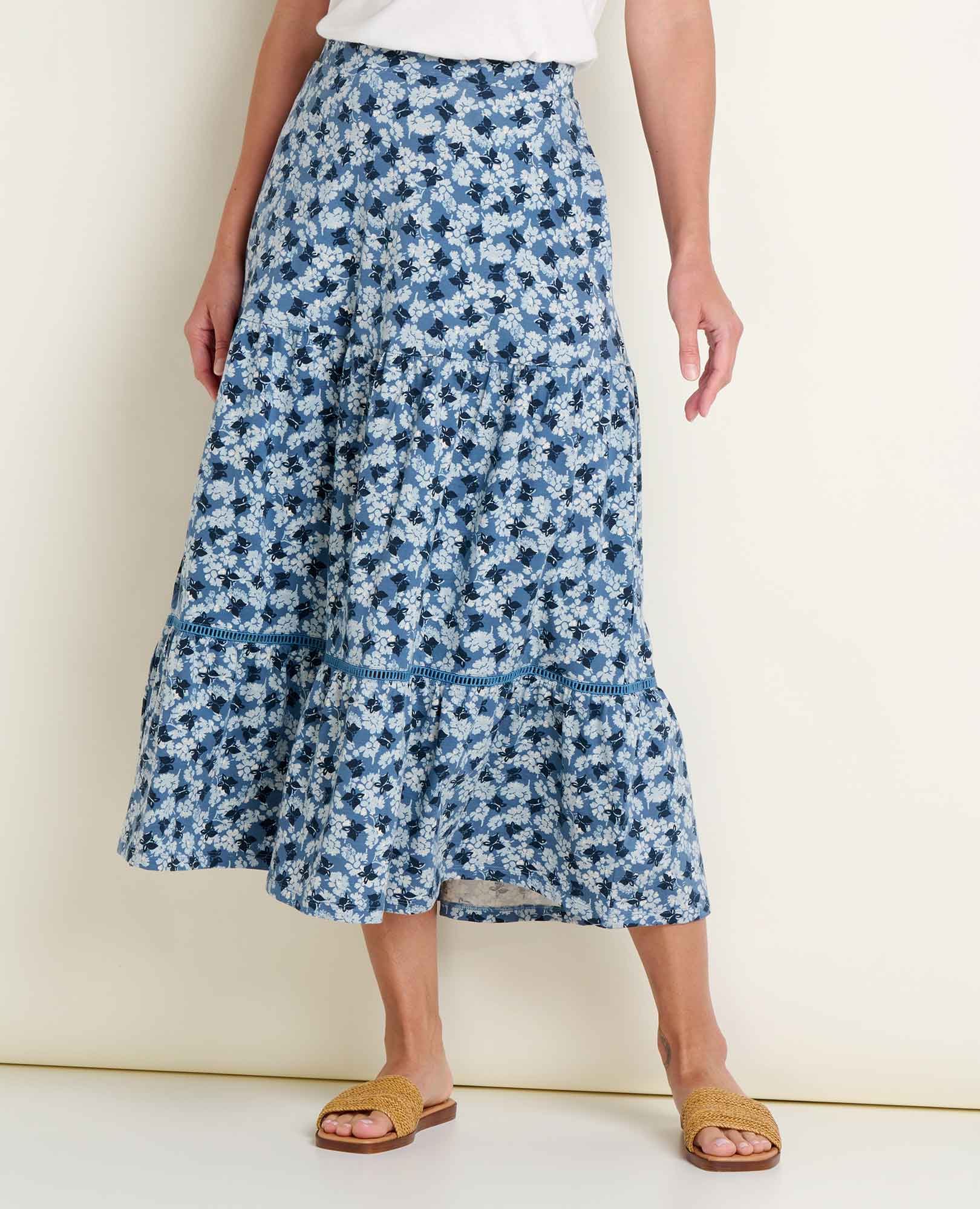 Image of Marigold Tiered Midi Skirt