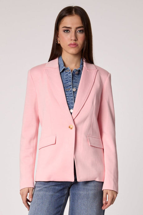 Helen Blazer With Removable Denim Insert - Pink