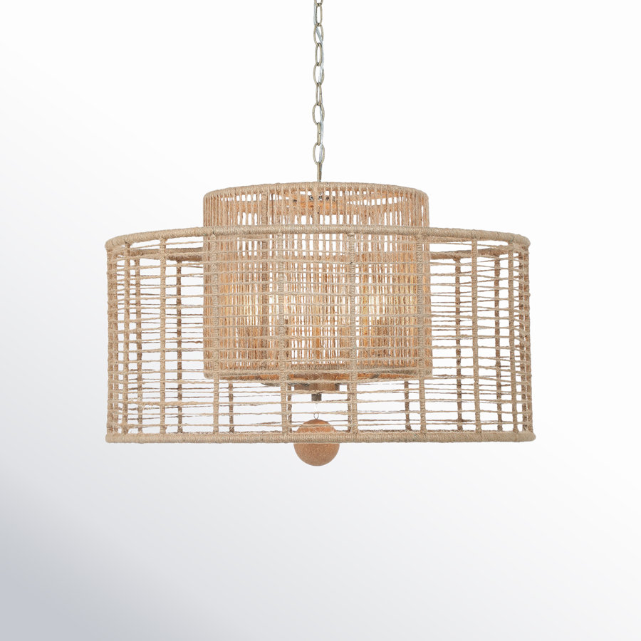Karlie 4 - Light Unique / Statement Drum Chandelier