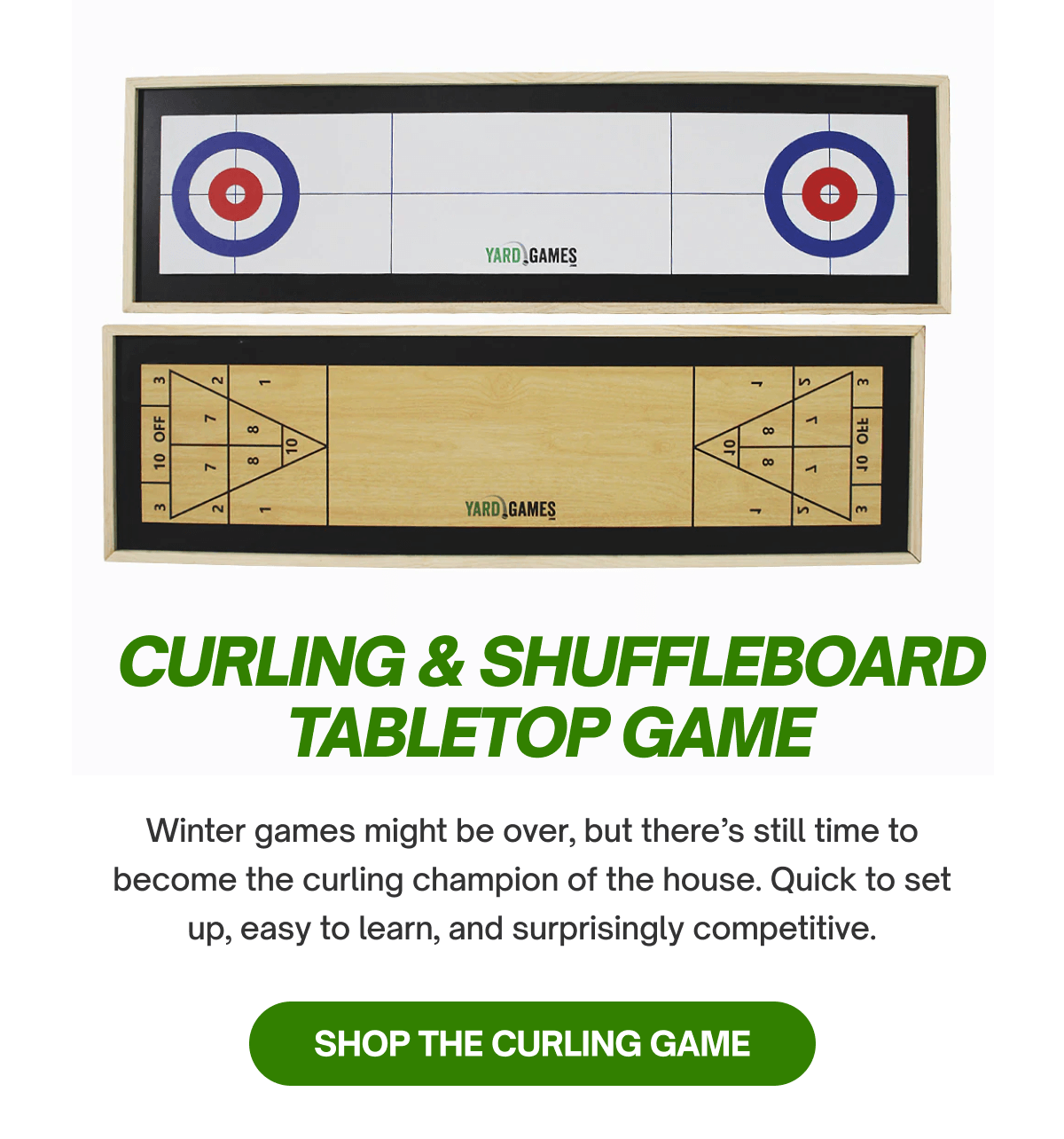 Curling & Shuffleboard Tabletop Game