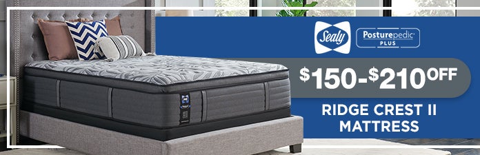 $150 - $210 OFF Ridge crest II mattress