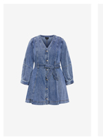 Shop the Demi Belted Denim Mini Dress