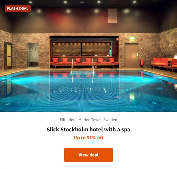 Slick Stockholm hotel with a spa