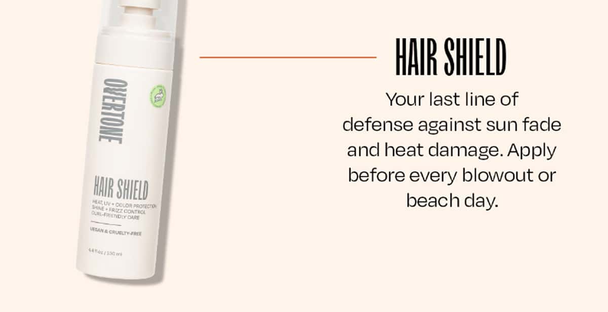 ✦ Hair Shield Your last line of defense against sun fade and heat damage. Apply before every blowout or beach day.
