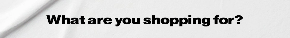What are you shopping for?