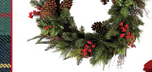Mixed Pine & Berry Wreath