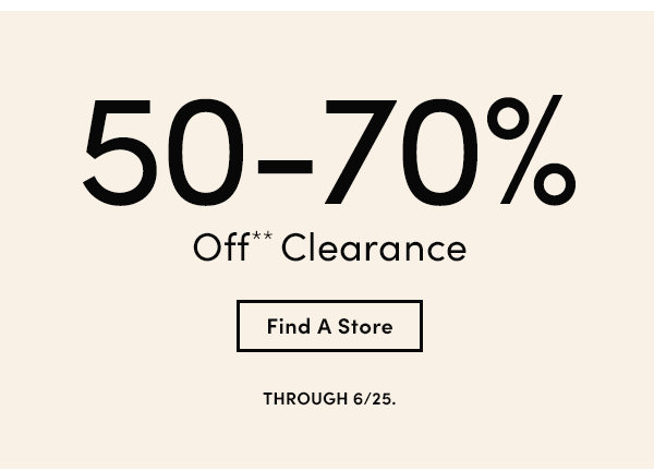 50-70% Off Clearance