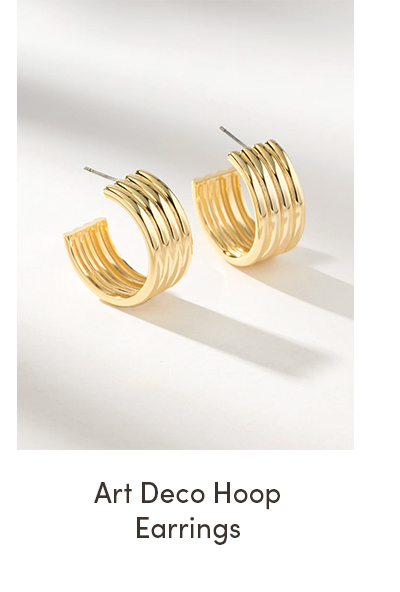 Art Deco Hoop Earrings