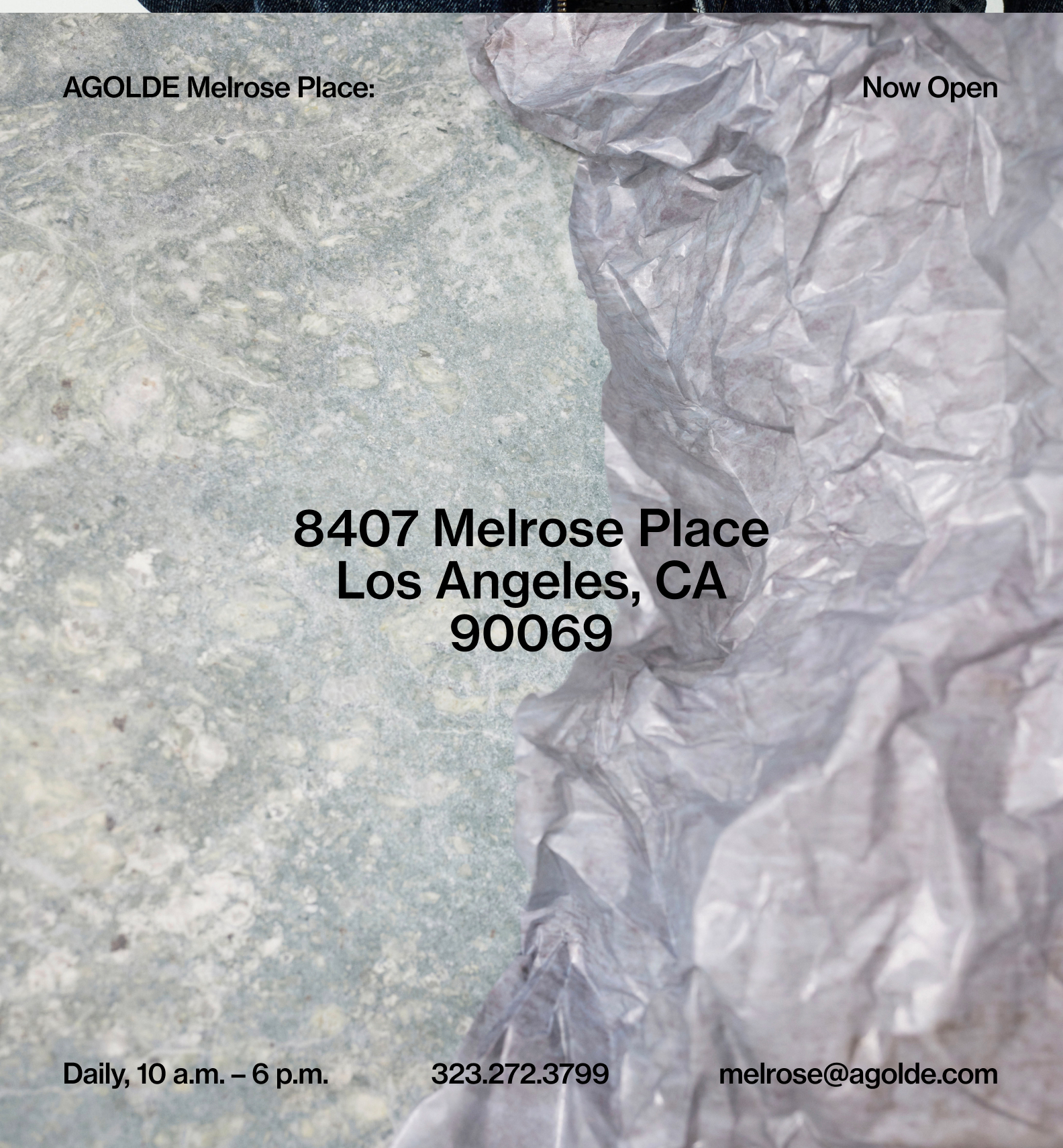 AGOLDE Melrose Place: Now Open