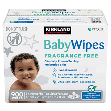 Kirkland Signature Baby Wipes Fragrance Free, 900-Count