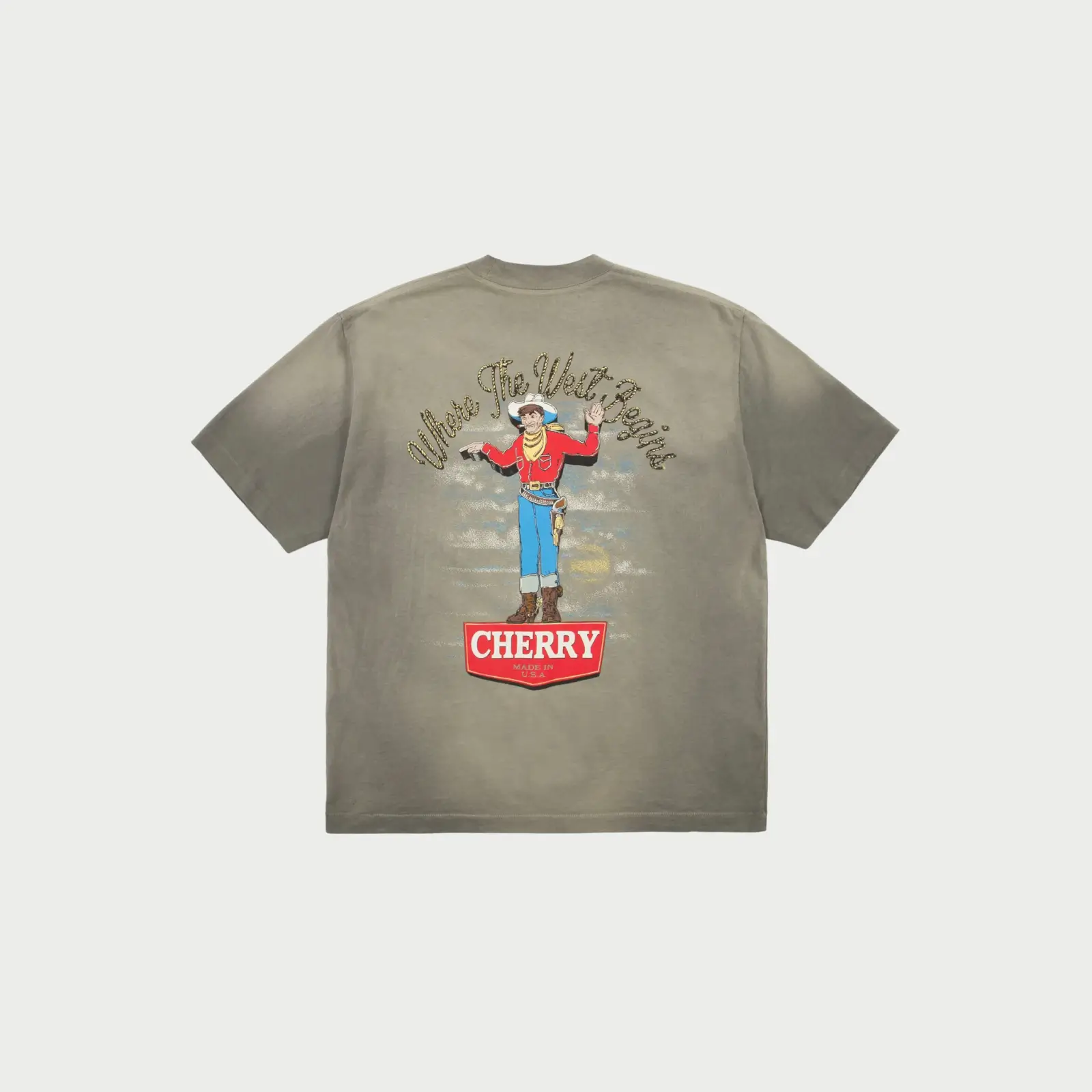 Image of Where The West Begins Classic Pocket Tee (Smoke)
