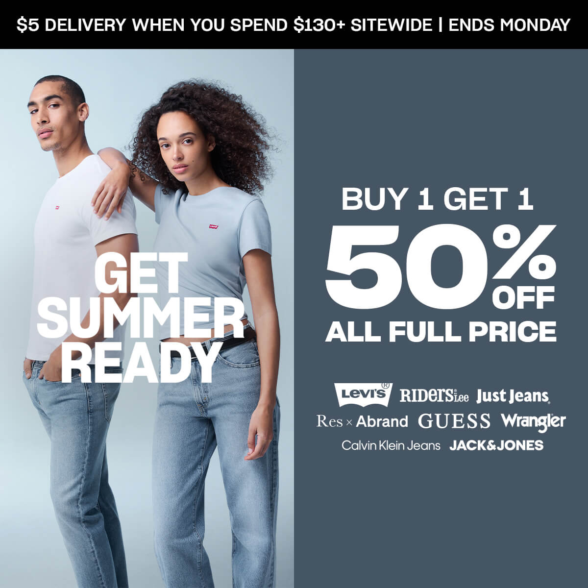 Buy 1 get 1 50% off all full price