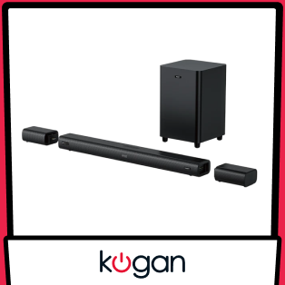 Kogan 7.1.4 Channel Dolby Atmos Soundbar with Detachable Surround Speakers Product Image