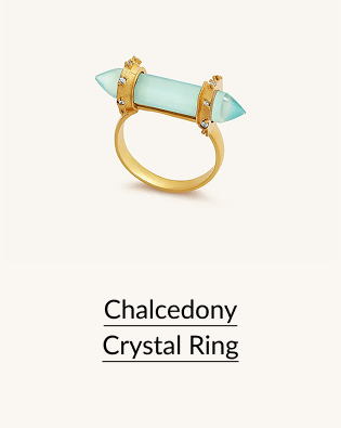 Chalcedony Crystal Ring