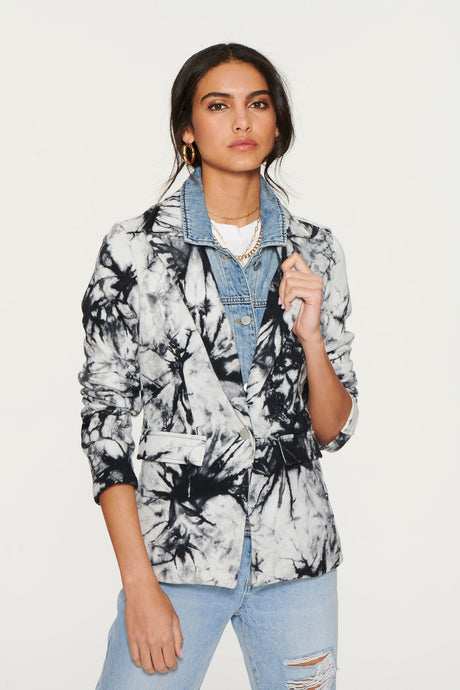 Helen Blazer With Removable Denim Insert - Tie Dye