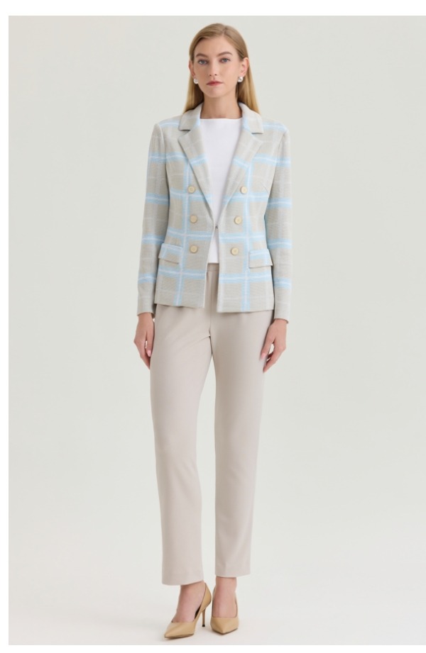 Heritage Plaid Knit Blazer