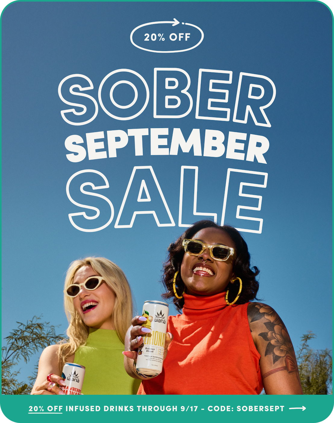 Sober September Sale! 20% Off Infused Drinks.