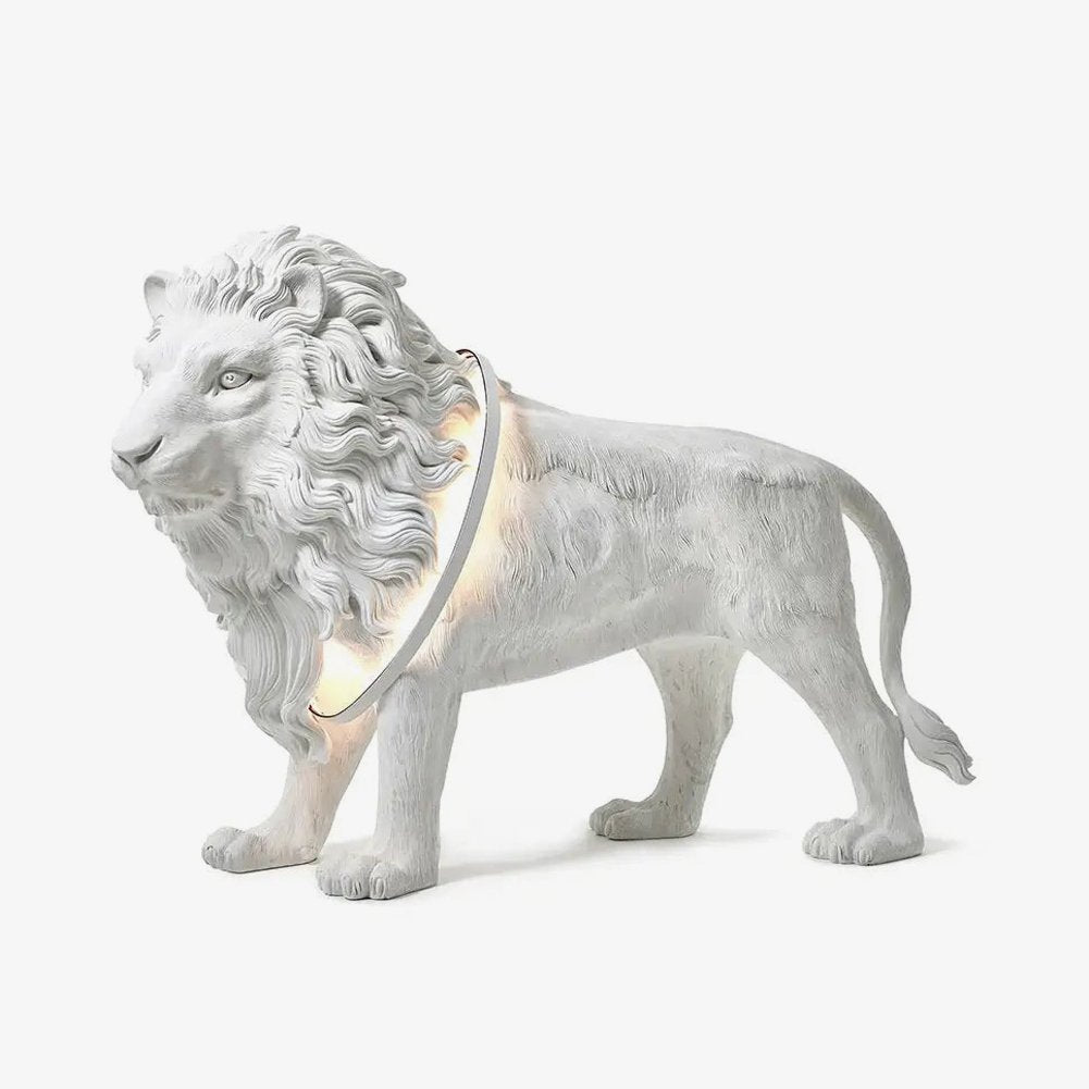 Image of Leo Lion Sculpture Floor Lamp