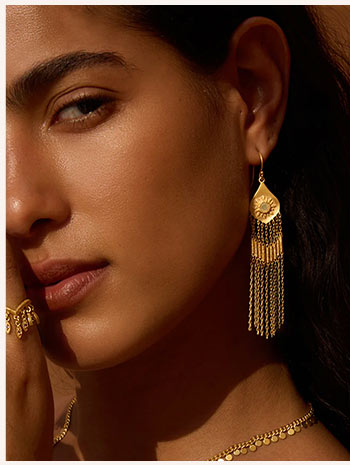 Daybreak Opal Sun Fringe Earrings