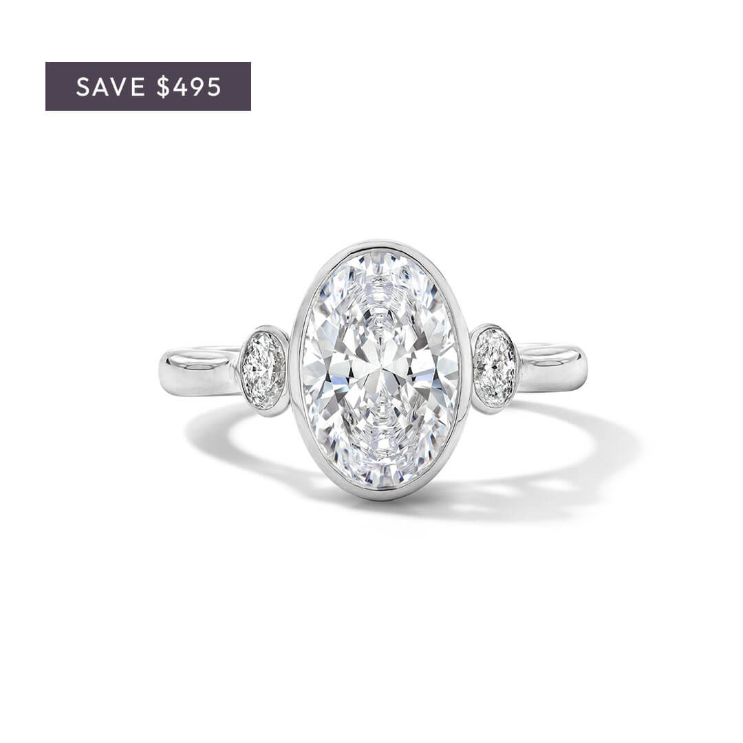 Oval cut setting