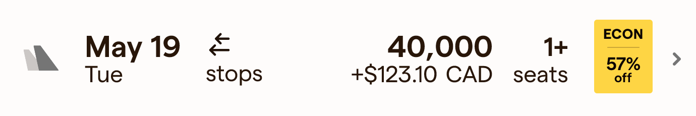 Returning Flight Deal