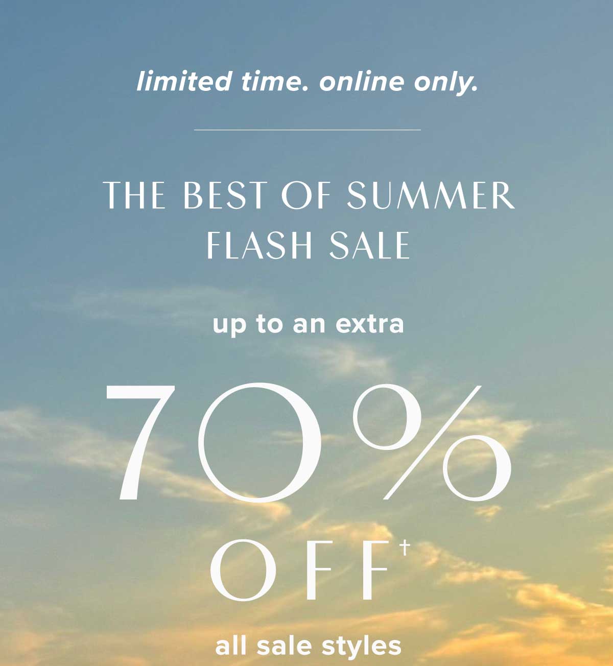 limited time. online only.