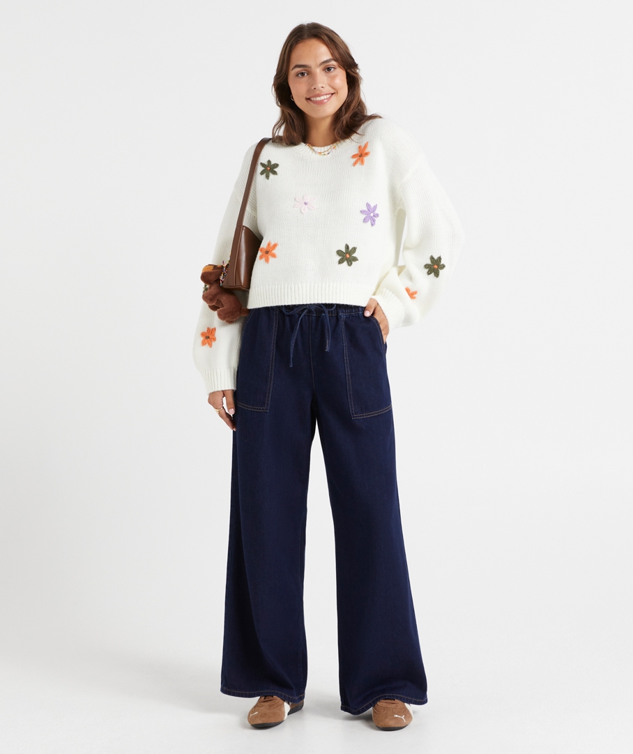 REMI WIDE LEG ELASTICATED JEAN