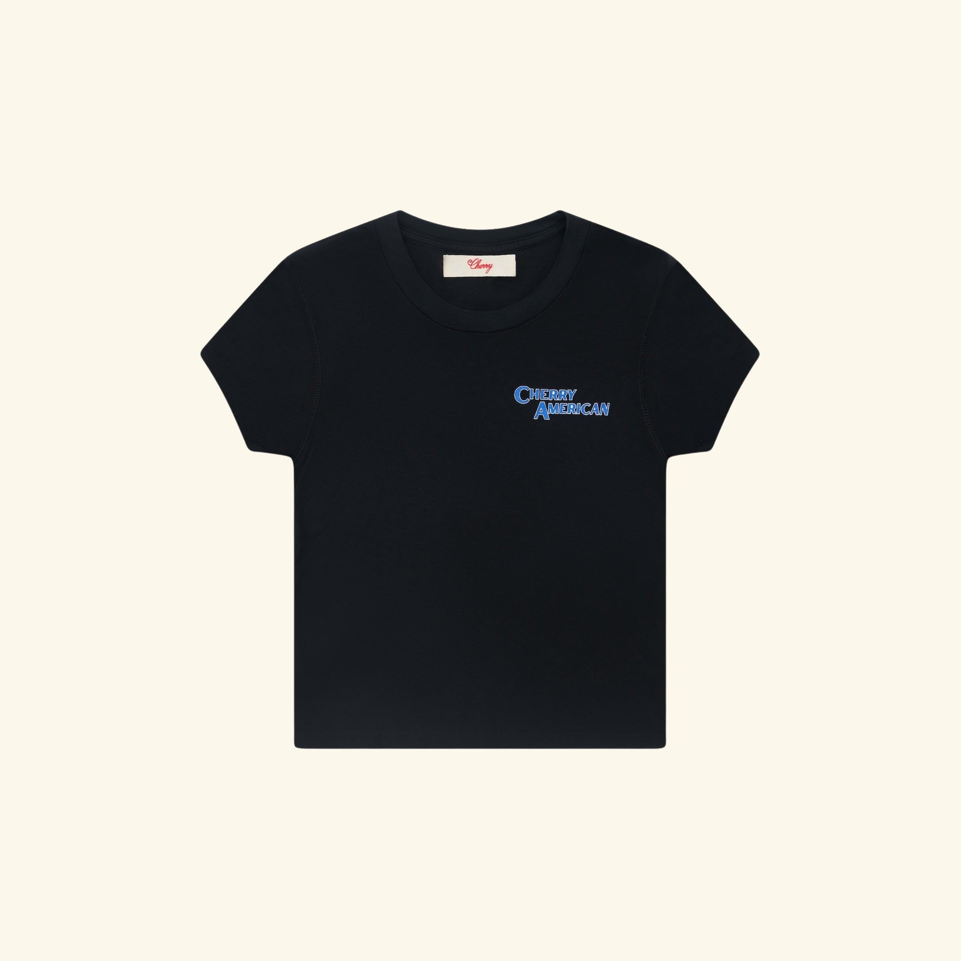 Image of Women's Coast to Coast Fitted Baby Tee (Vintage Black)