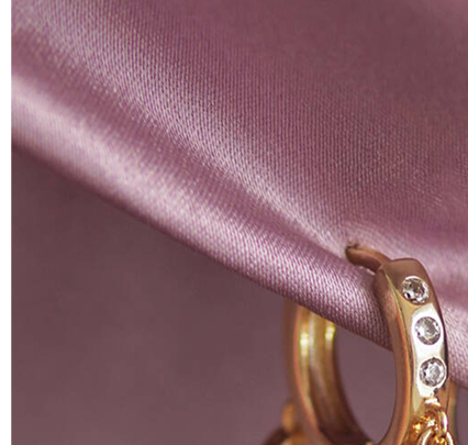 Pastel Stone Drop Hoop Earrings