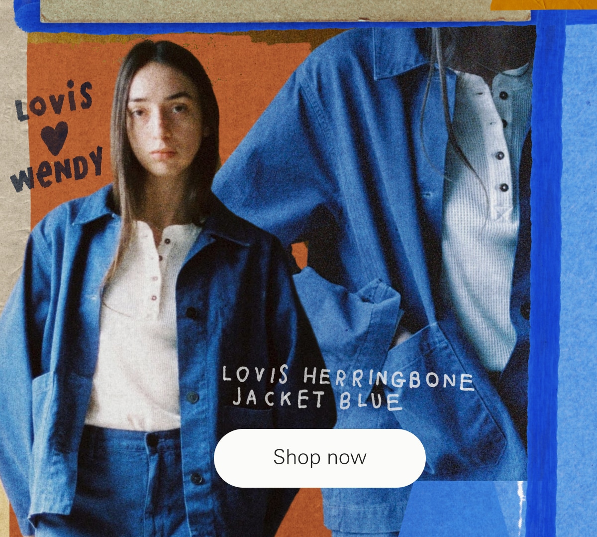 Lovis Herringbone Jacket Blue
