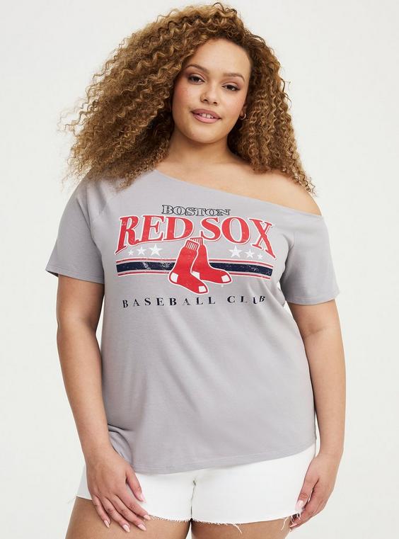 MLB Boston Red Sox Cotton Off-Shoulder Tee