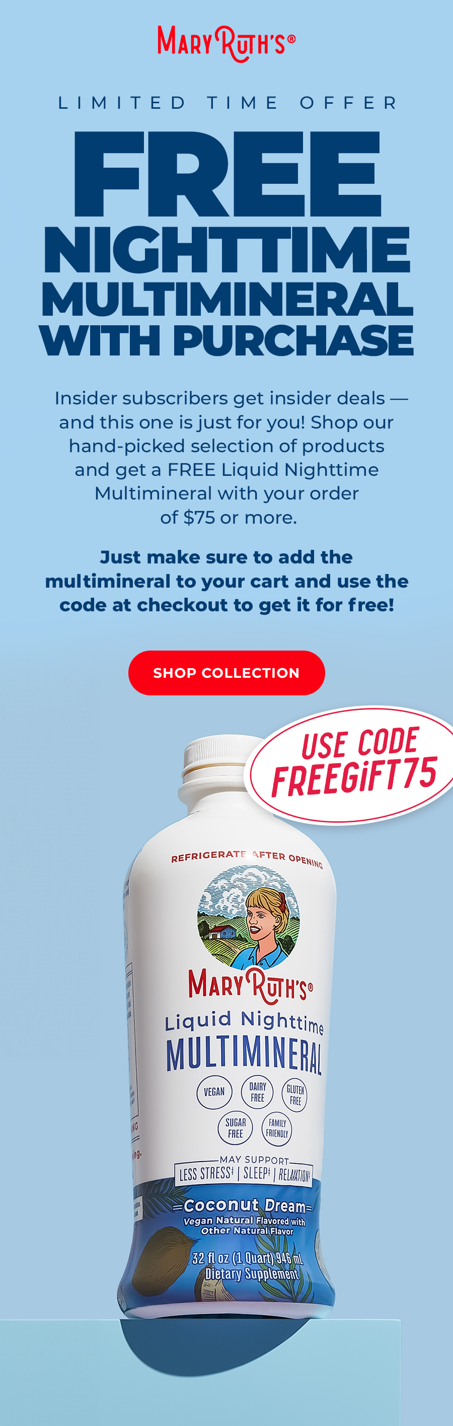 LIMITED TIME OFFER FREE Nighttime Multimineral With Purchase