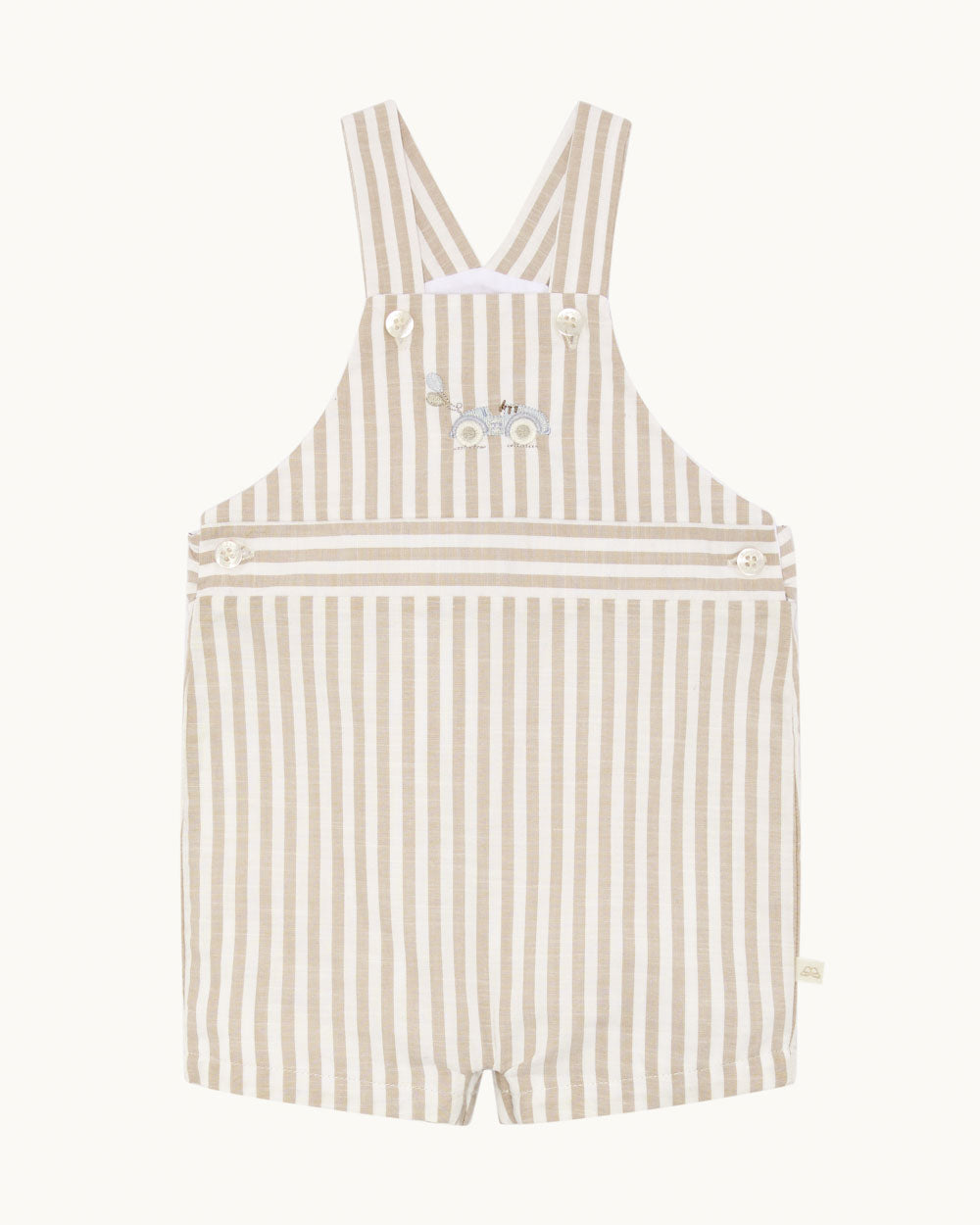 Image of Stripe Race Car Baby Dungaree