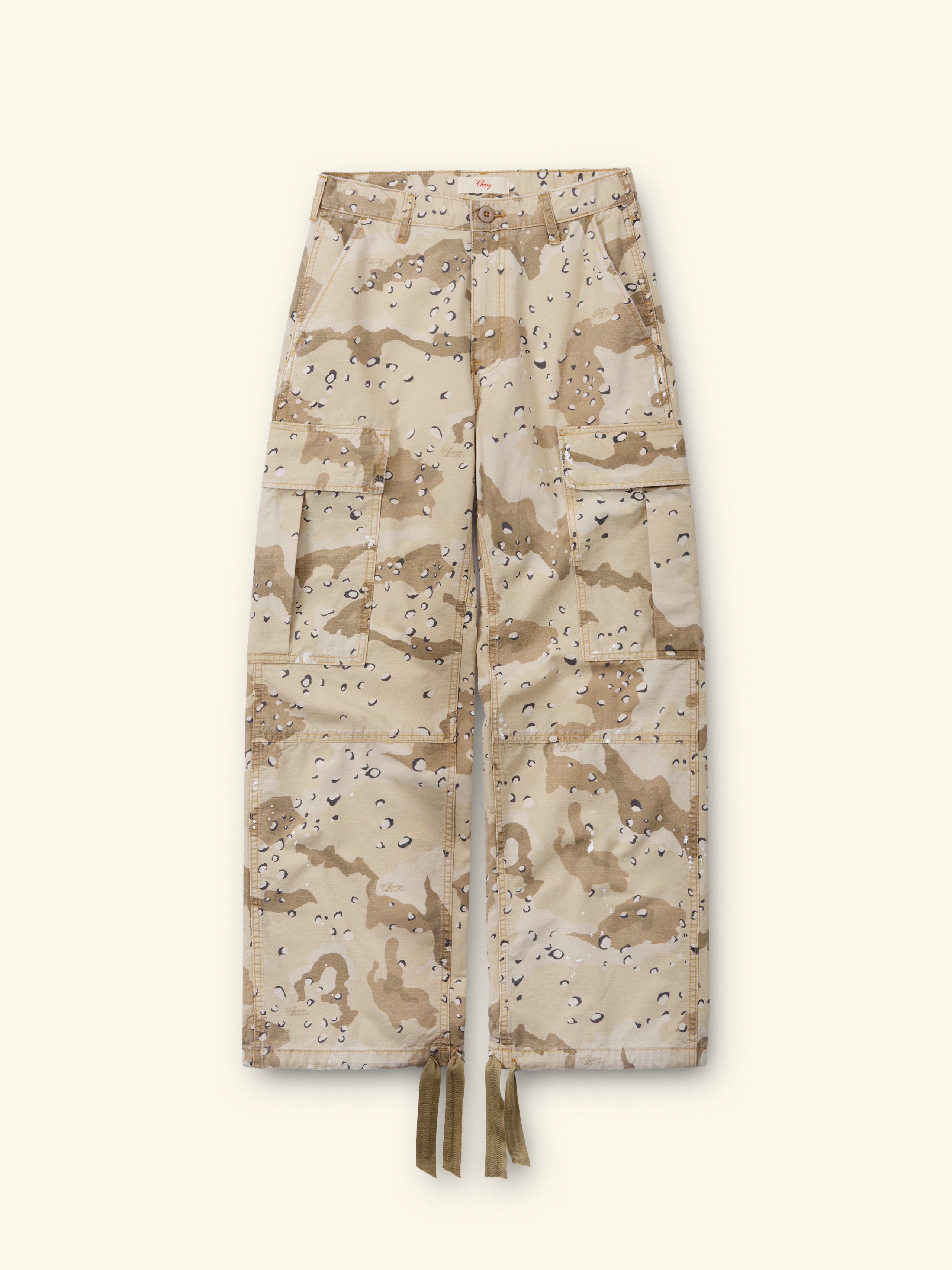 Image of Wide Leg Cargo Pants (Desert Storm)