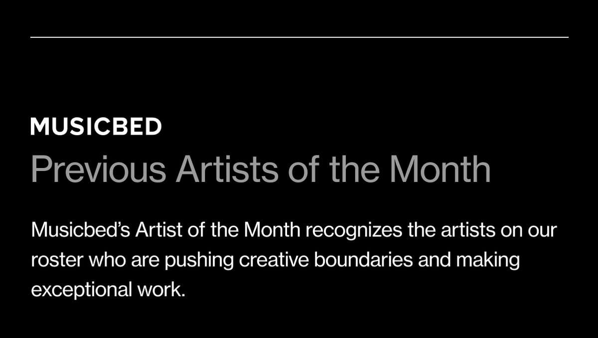 Previous Artists of the Month