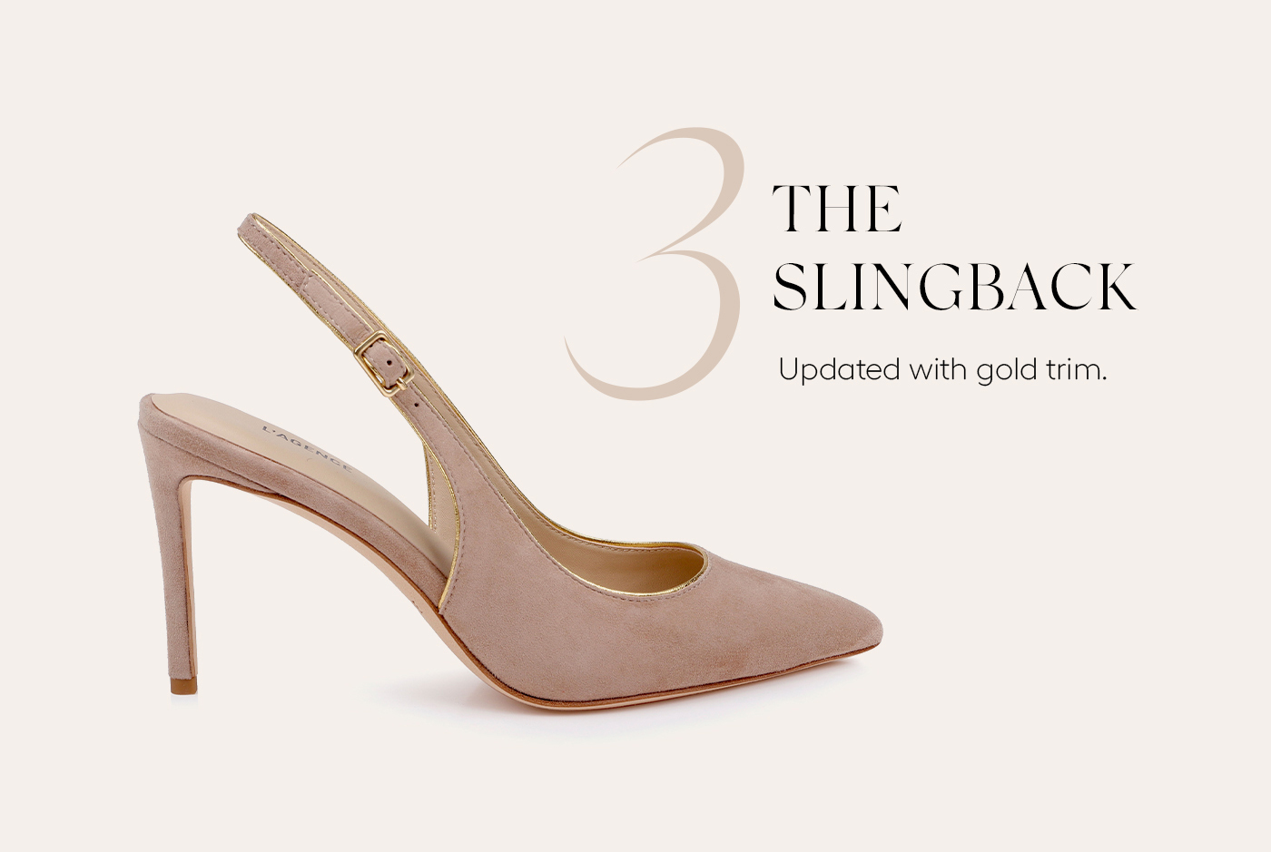 The Slingback&nbsp; - Updated with gold trim.&nbsp;