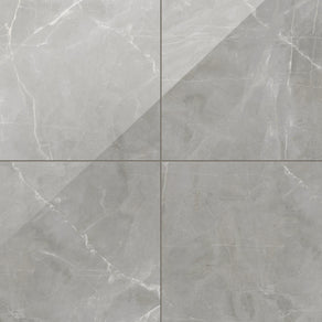Leona 24x24 Polished Porcelain Tile in Amani Grey