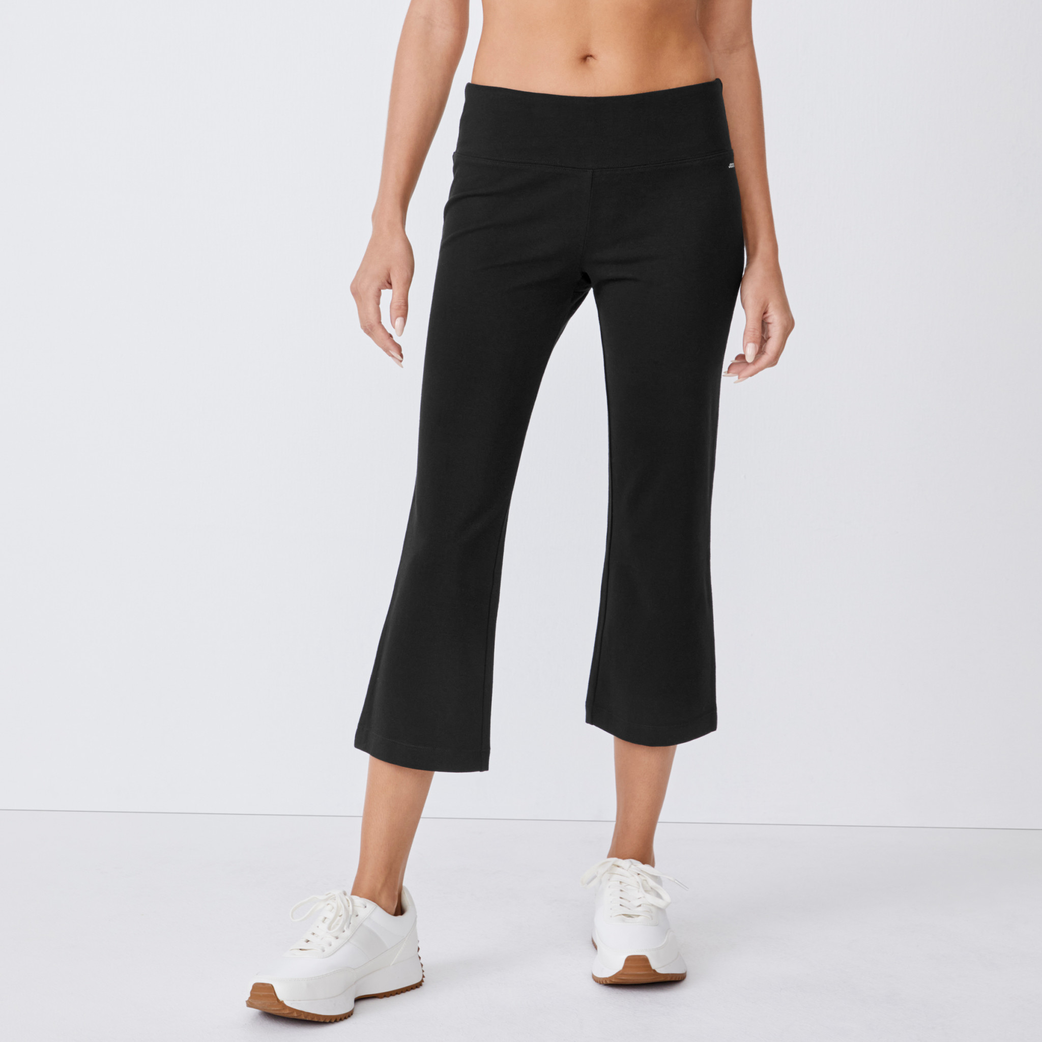 Cotton Stretch Slim Flare Capri