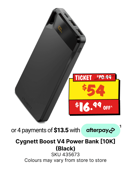 Cygnett Boost V4 Power Bank [10K] (Black)