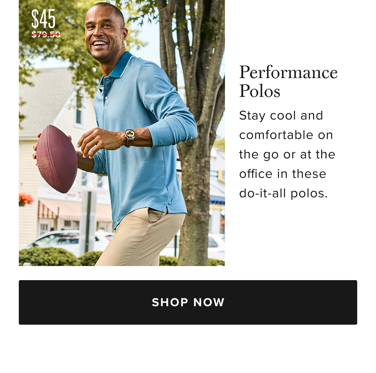 $45 Performance Polos