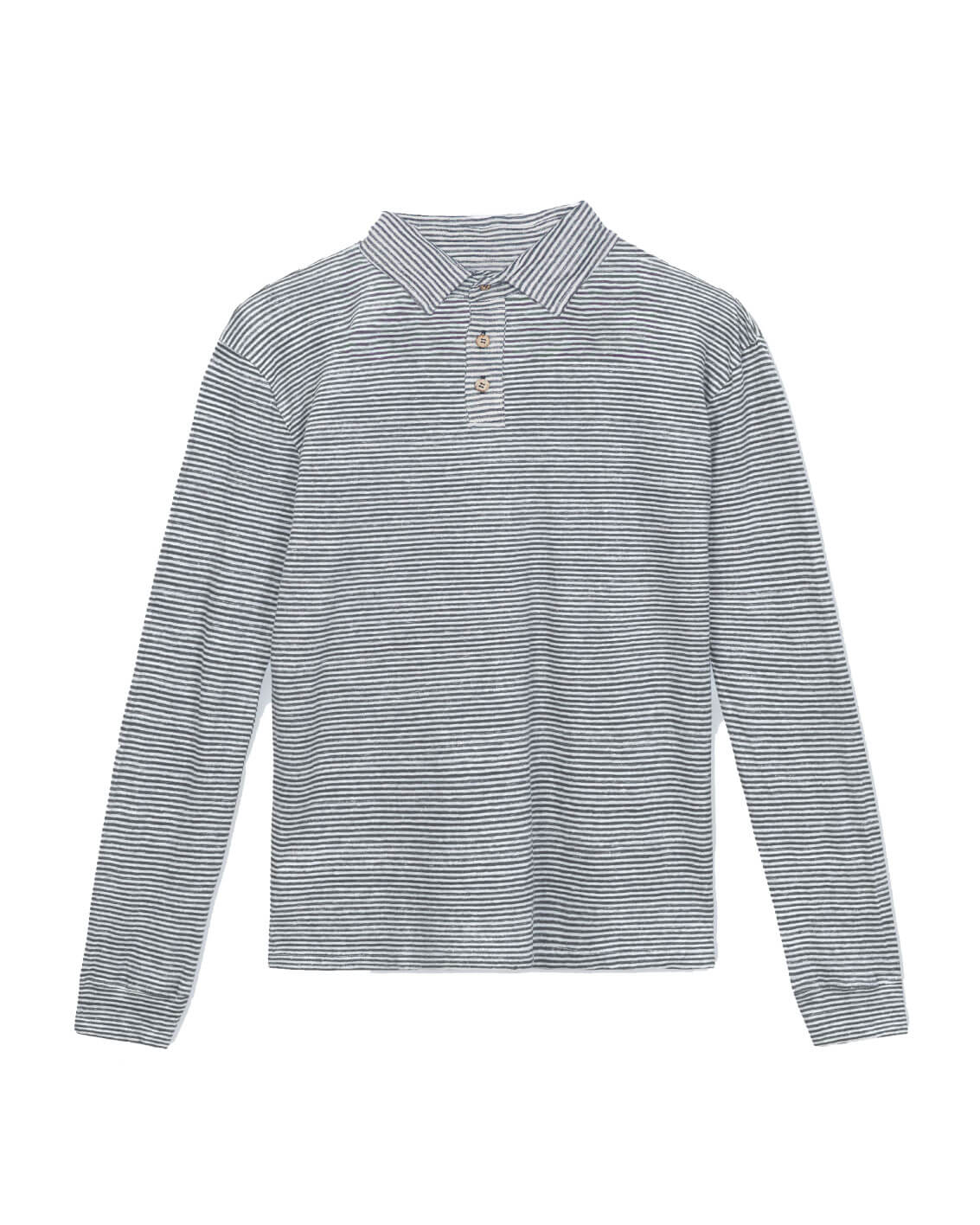 Long Sleeve Knit Polo Lines