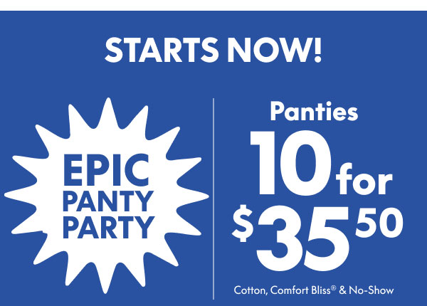 Panties 10 for $35.50
