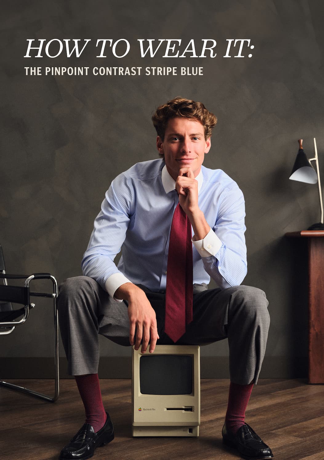 How to Wear It: The Pinpoint Contrast Stripe Blue