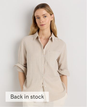 100% Organic Cotton Gauze Long Sleeve Shirt