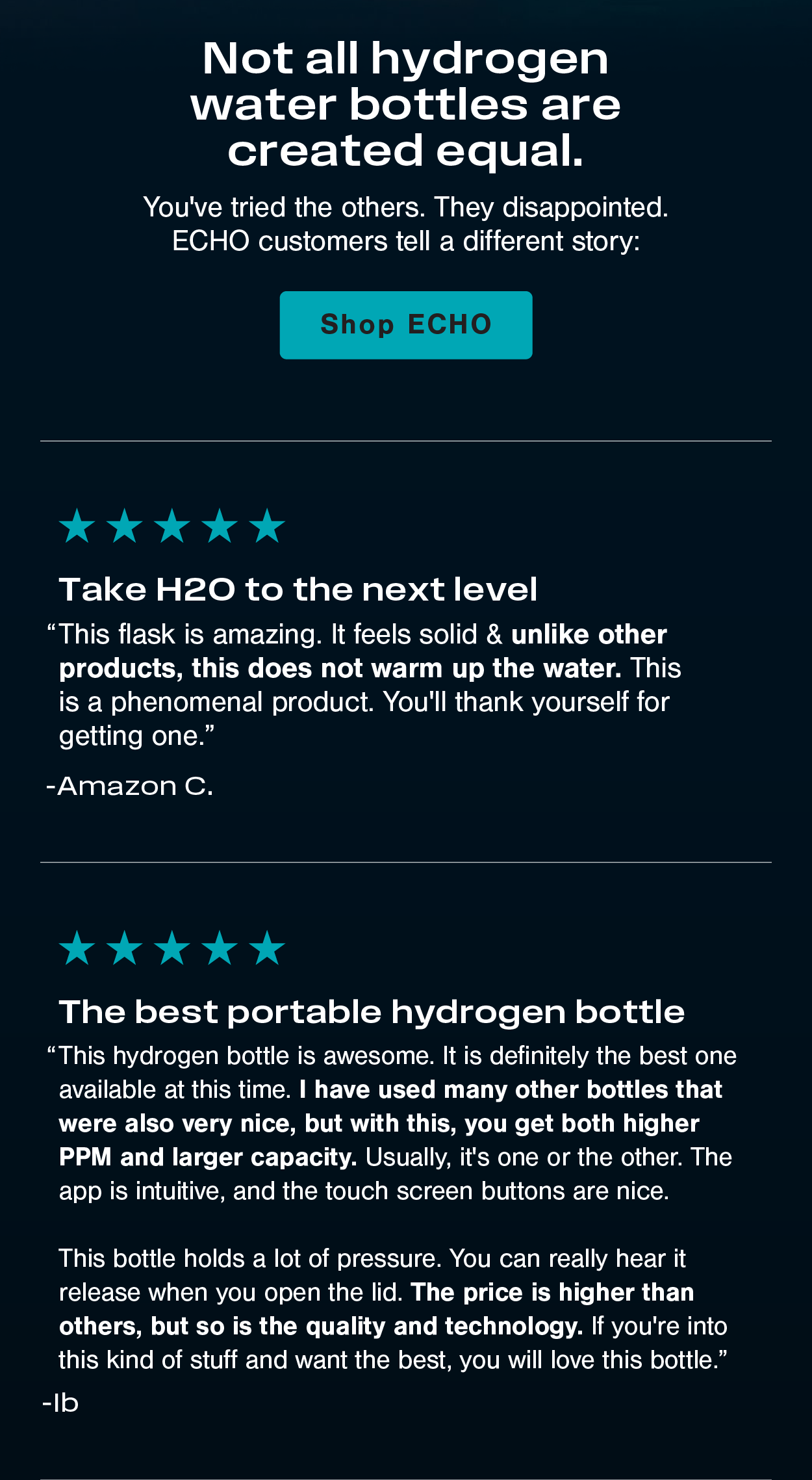 Not all hydrogen water bottles are created equal.