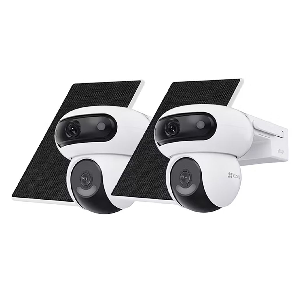 EZVIZ HB90 Dual 3K Camera 2 Pack With Solar Panels and 16GB SD Cards