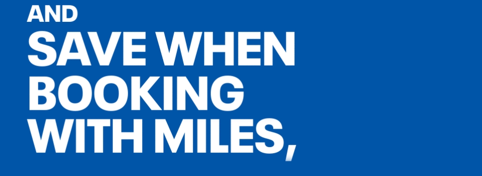 and save when booking with miles