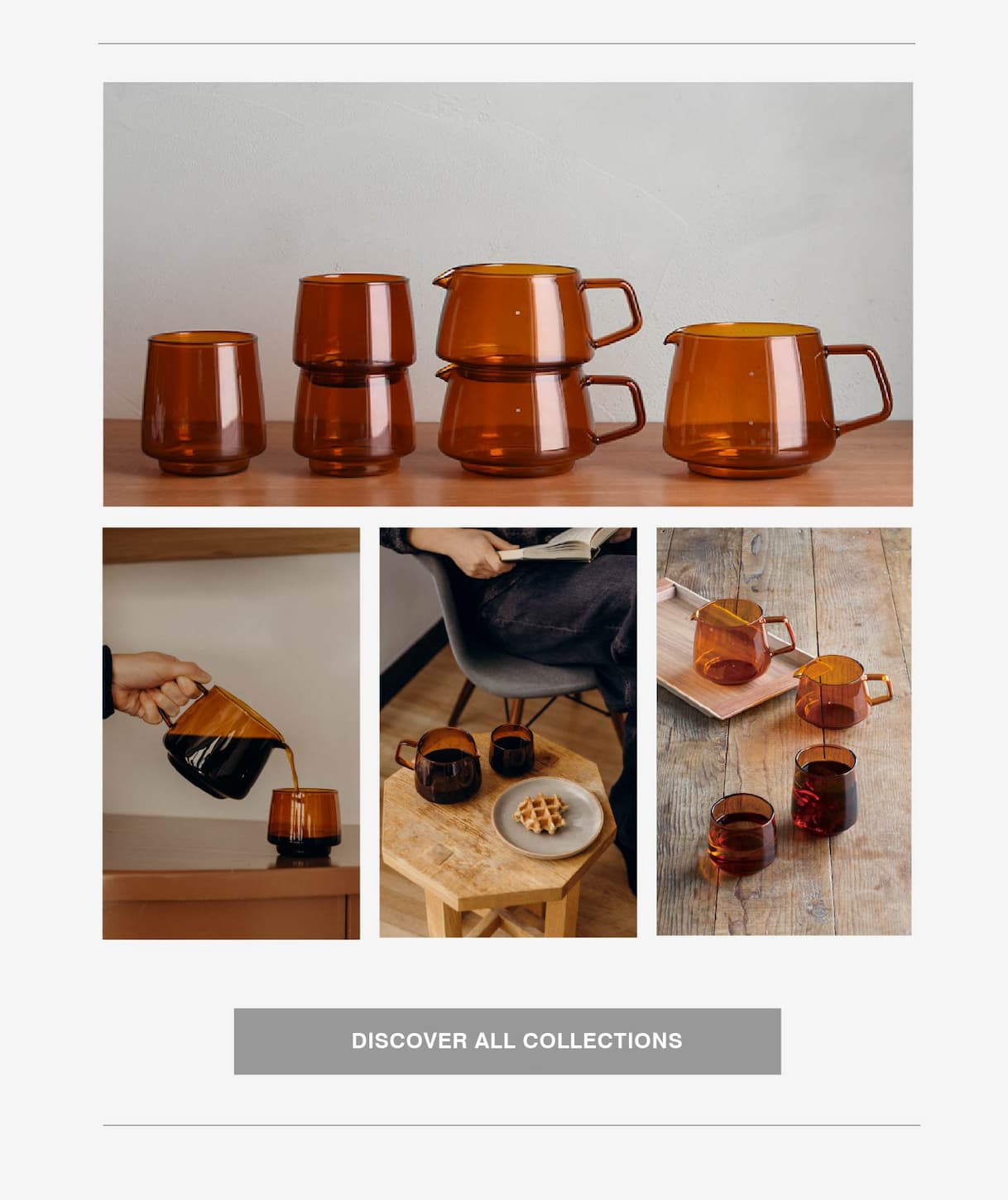 an image of a collage of photos of a coffee pot and mugs